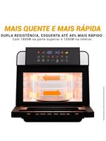 Fritadeira elétrica air fryer philco oven paf15b 15l preta