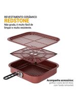 Fritadeira elétrica air fryer philco oven paf15b 15l preta