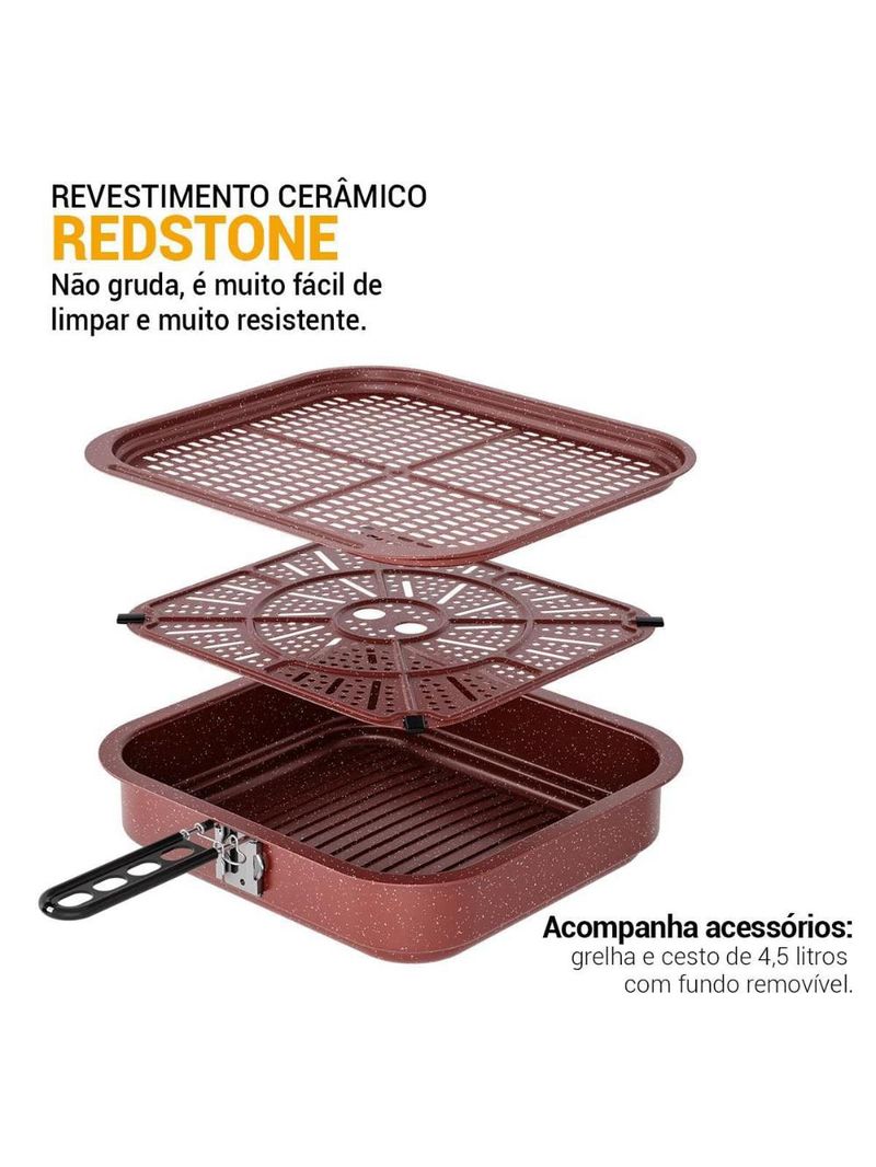 Fritadeira elétrica air fryer philco oven paf15b 15l preta