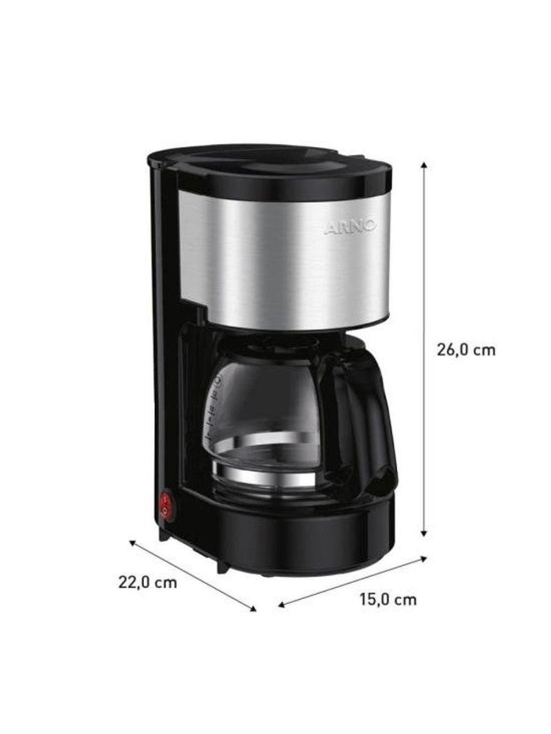 Cafeteira Elétrica Arno Perfectta Inox 600ml Jarra De Vidro 127v