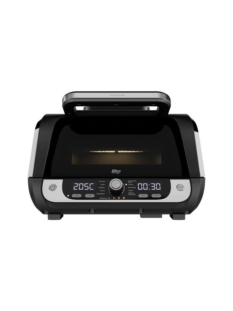 Fritadeira air fryer wap barbecue digital 1700w 12 funções painel led graystone sem Óleo sem fumaça