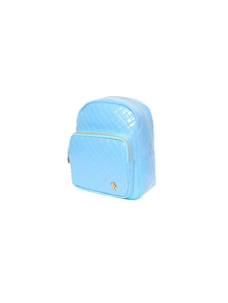 Mochila De Costas Feminina Brilhosa Glitter Passeio Cor:azul