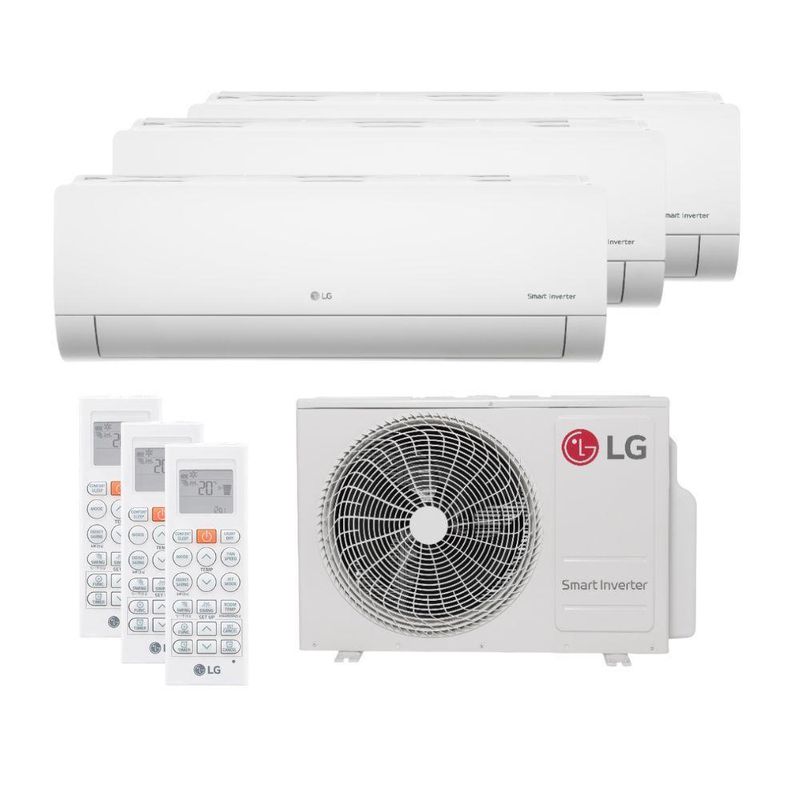 Ar Condicionado Tri Split LG 21000 BTUs (HW 3x09K) Quente e Frio Inverter 220V R32 Z3UW21GFB1AWGZBR1