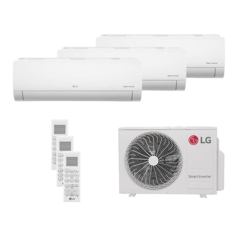 Ar Condicionado Tri Split LG 21000 BTUs (HW 07K+07K+09K) Quente e Frio Inverter 220V R32 Z3UW21GFB1AWGZBR1