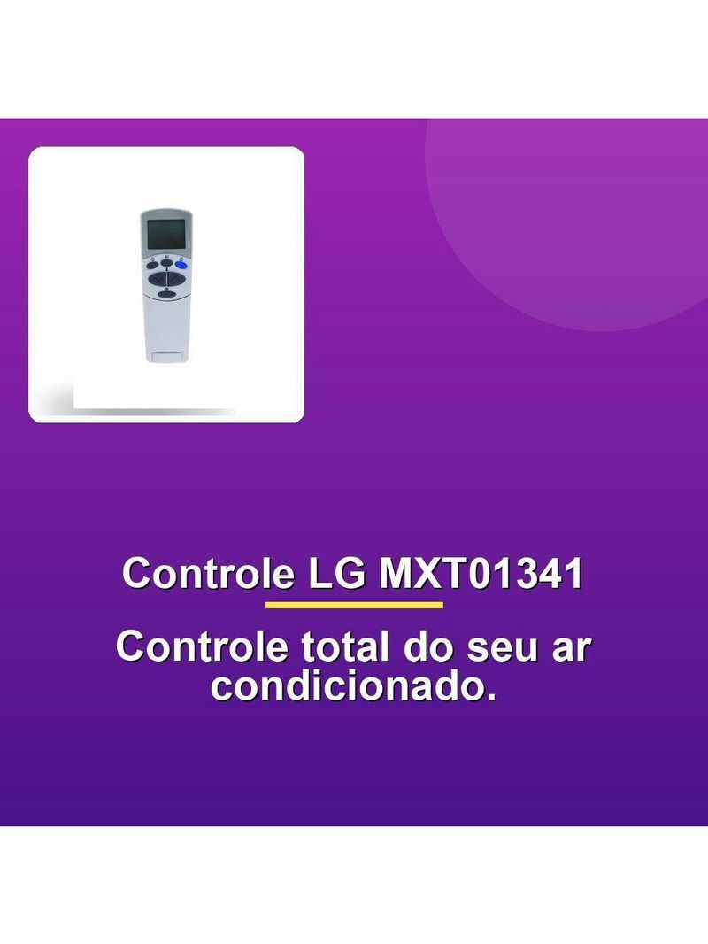 Controle Remoto Ar Condicionado Lg Mxt01341