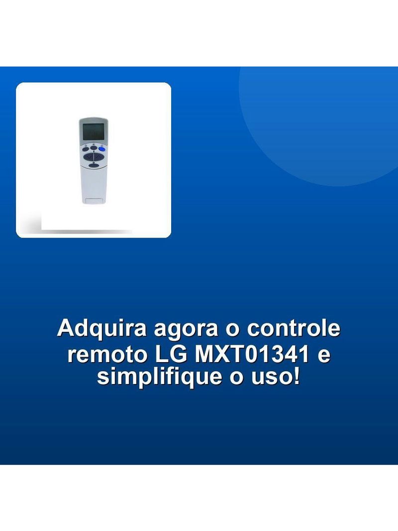 Controle Remoto Ar Condicionado Lg Mxt01341