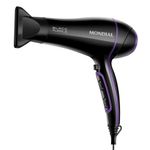 Secador De Cabelo Mondial Scn01 Black Purple 2000W Preto