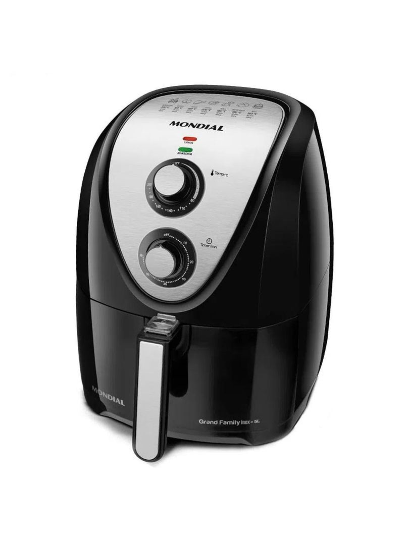 Fritadeira Elétrica Air Fryer Afn50bi 5 Litros Mondial Preta 127v