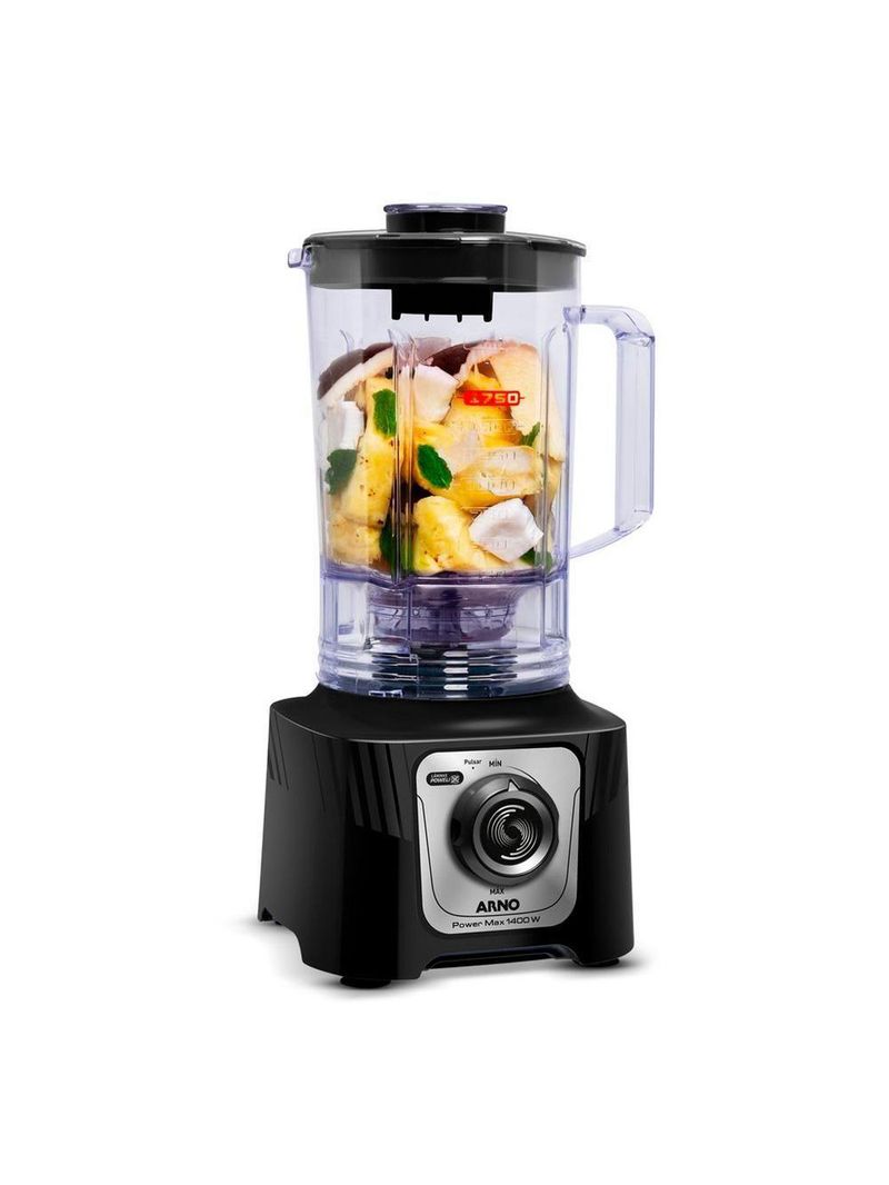 Liquidificador Arno Power Max Ln65 Com 15 Velocidades E Jarra 3,1 Litros Preto 220V