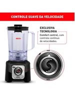 Liquidificador Arno Power Max Ln65 Com 15 Velocidades E Jarra 3,1 Litros Preto 220V