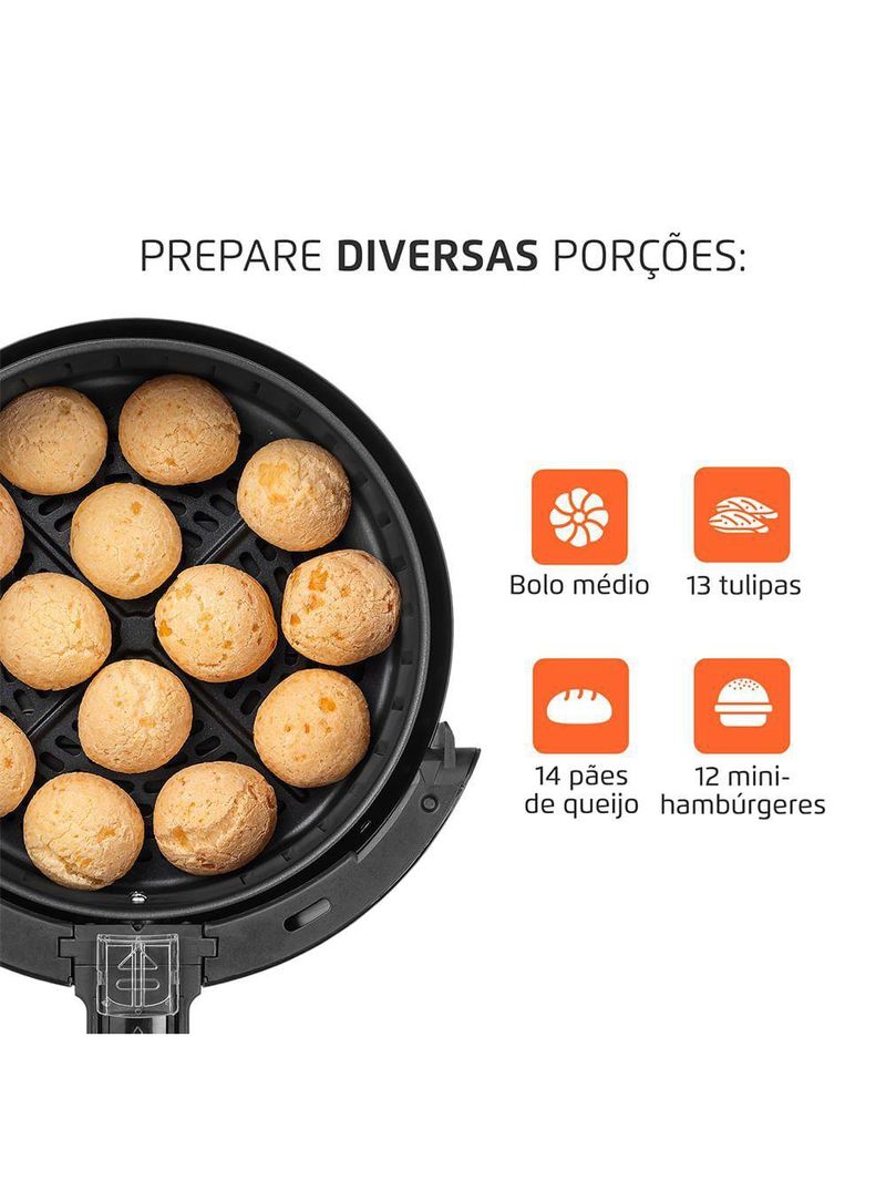 Fritadeira Sem óleo Air Fryer Pratic 3,6L Mondial AF-36-BI 110V/60HZ