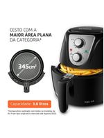 Fritadeira Sem óleo Air Fryer Pratic 3,6L Mondial AF-36-BI 110V/60HZ