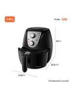 Fritadeira Sem óleo Air Fryer Pratic 3,6L Mondial AF-36-BI 110V/60HZ