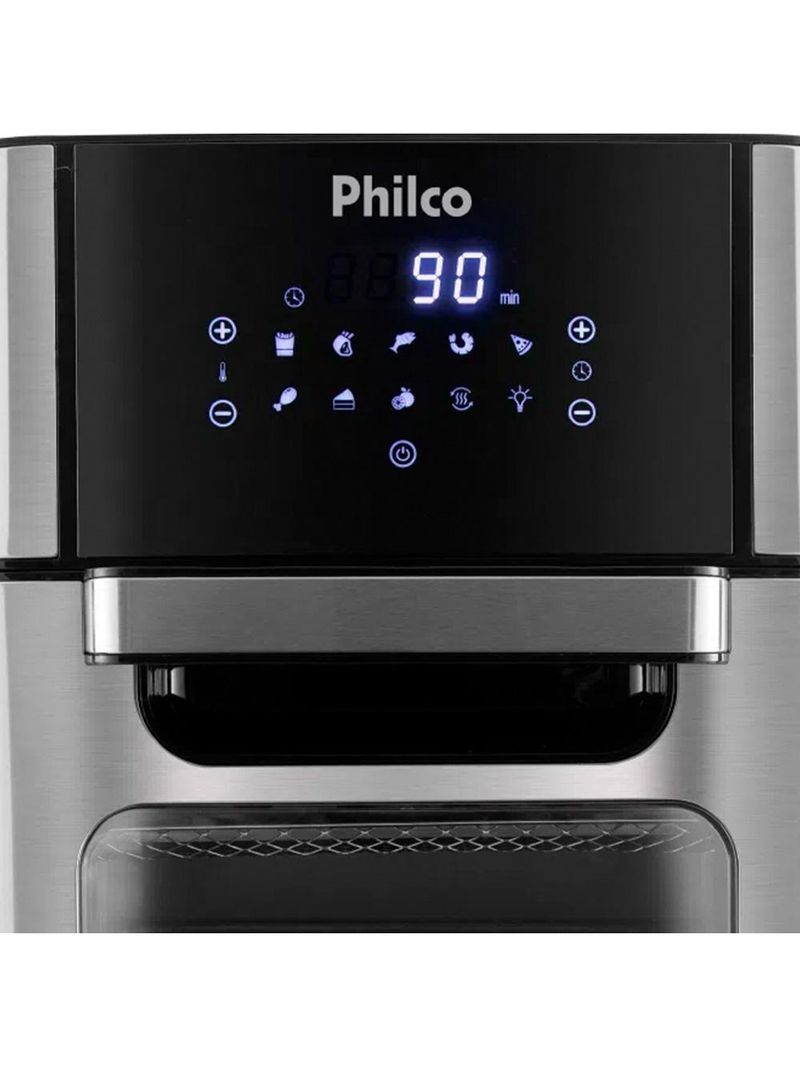 Fritadeira Air Fryer 2 Em 1 Com 12 Litros, Philco Preta 127v