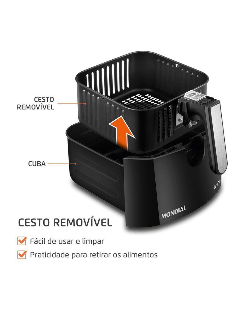Fritadeira Air Fryer 5 Litros Afn-50-bi Mondial Afn-50-bi 220v-60hz