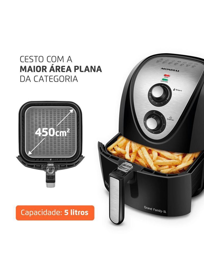 Fritadeira Air Fryer 5 Litros Afn-50-bi Mondial Afn-50-bi 220v-60hz