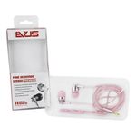 Fone De Ouvido Evus F09 Intra Auricular Premium Rosa