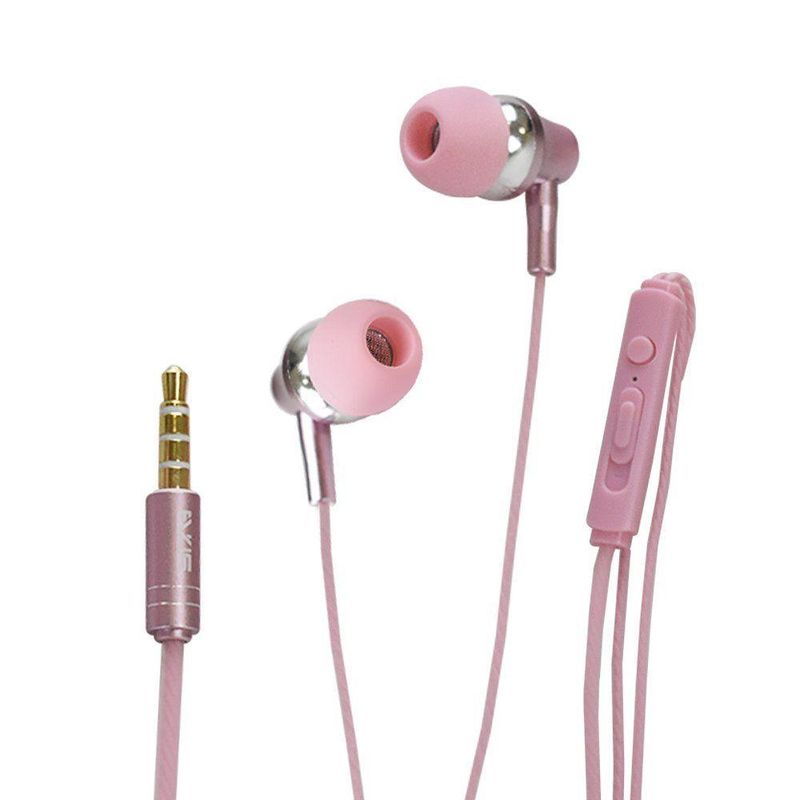 Fone De Ouvido Evus F09 Intra Auricular Premium Rosa