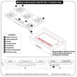 Cooktop 5 Bocas Terim Vidro Preto Com 6 Apoios Preto Bivolt