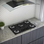 Cooktop 5 Bocas Terim Vidro Preto Com 6 Apoios Preto Bivolt