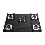 Cooktop 5 Bocas Terim Vidro Preto Com 6 Apoios Preto Bivolt