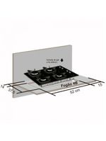 Fogão Cooktop Ultra Chama - 04 Bocas - Mueller Preto