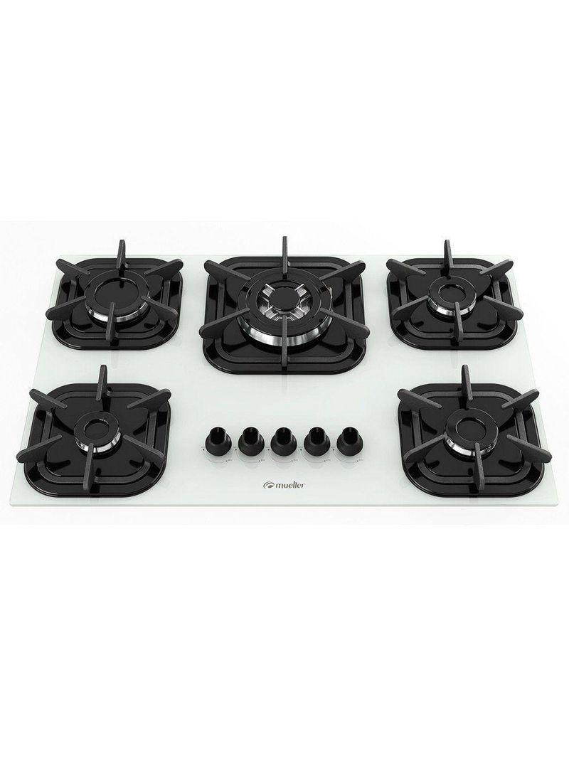 Fogão Cooktop Tripla Chama - 05 Bocas - Mueller Branco