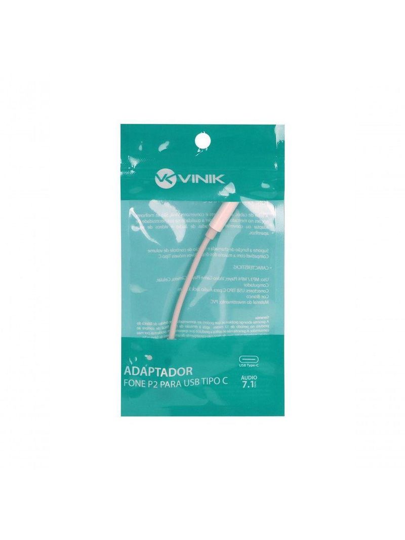 Adaptador De Fone De Ouvido Celular P2 35mm Para Usb Tipo C