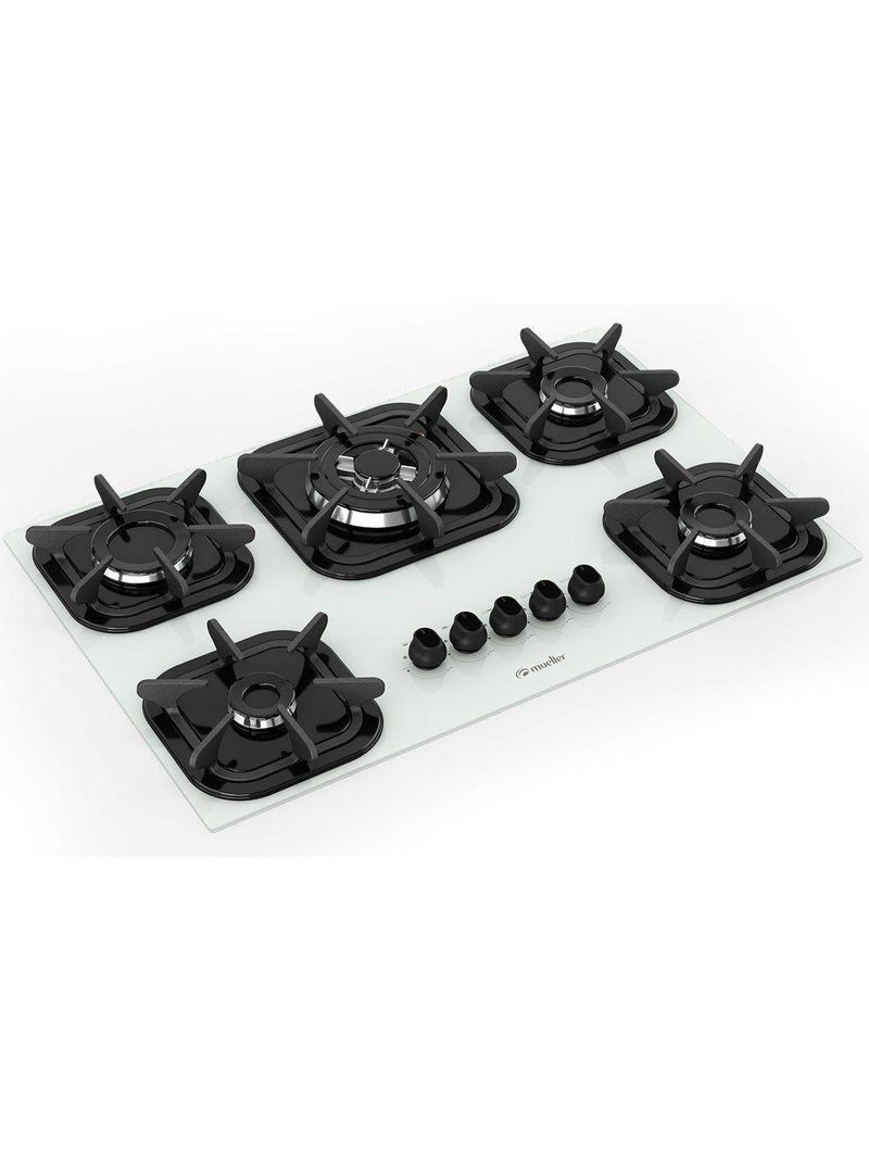 Fogão Cooktop Tripla Chama - 05 Bocas - Mueller Branco