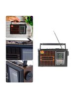 Rádio Vintage Portátil Am-fm-tv-sw Com Alto-falante Hi-fi E Fone De Ouvido – Bivolt Sw