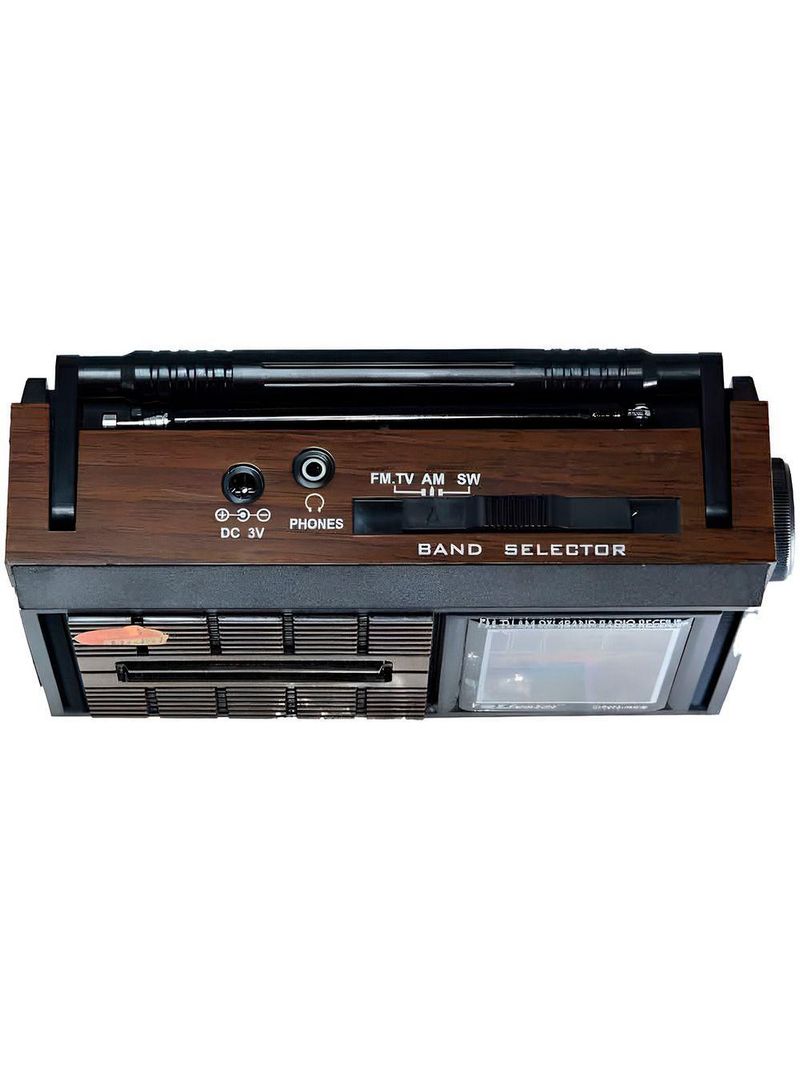 Rádio Vintage Portátil Am-fm-tv-sw Com Alto-falante Hi-fi E Fone De Ouvido – Bivolt Sw