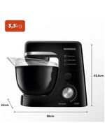 Batedeira planetária mondial bp-03 com 12 velocidades e 700w – preto