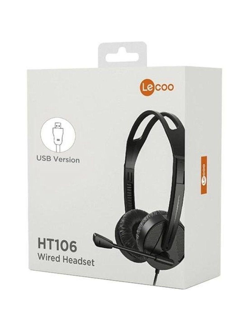 Fone De Ouvido Lecoo Ht106 Com Microfone Usb