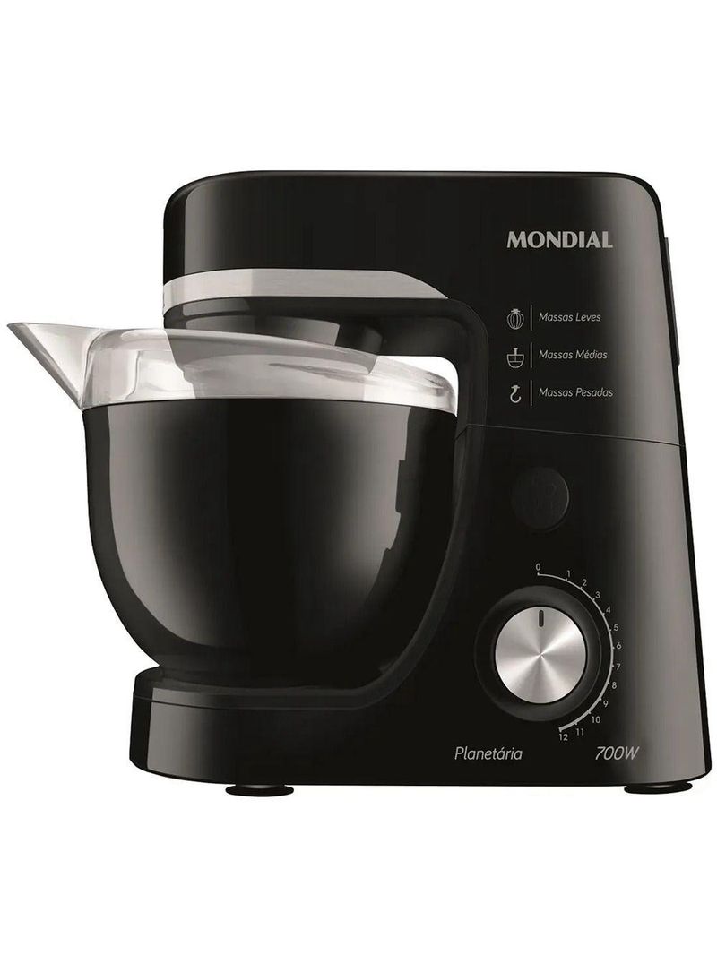 Batedeira Planetária Mondial BP03 500W Preto 110V