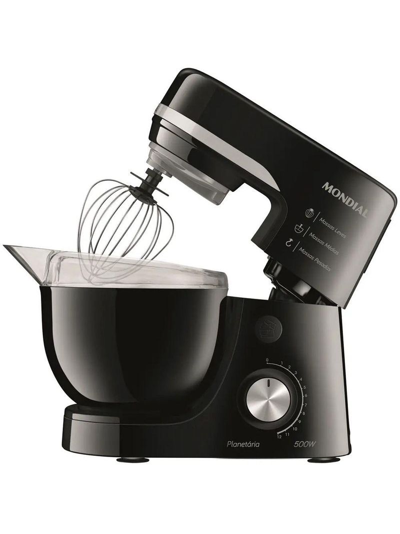 Batedeira Planetária Mondial BP03 500W Preto 110V