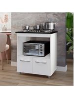 Balcão Cali Para Cooktop 4 Bocas 2 Portas Cozinha Mb1 75cm Cor Branco Pc