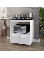 Balcão Cali Para Cooktop 4 Bocas 2 Portas Cozinha Mb1 75cm Cor Branco