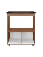 Balcão Cali Para Cooktop 5 Bocas 2 Portas Cozinha Mb1 75cm Cor Savana Off White