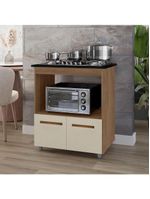 Balcão Cali Para Cooktop 5 Bocas 2 Portas Cozinha Mb1 75cm Cor Savana Off White