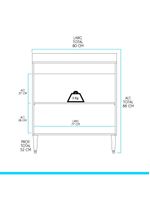 Balcão Cooktop Sabrina Com 2 Portas 80x52cm Menu Móveis Preto