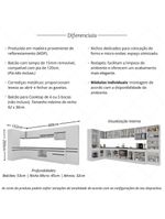 Cozinha Modulada Completa Canto 409cm C/balcão Cooktop Veneza Multimóveis Mp2304 Branco/preto