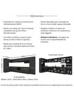 Cozinha Modulada Completa Canto 409cm Com Balcão Cooktop Veneza Multimóveis Mp2304 Preto Dourado
