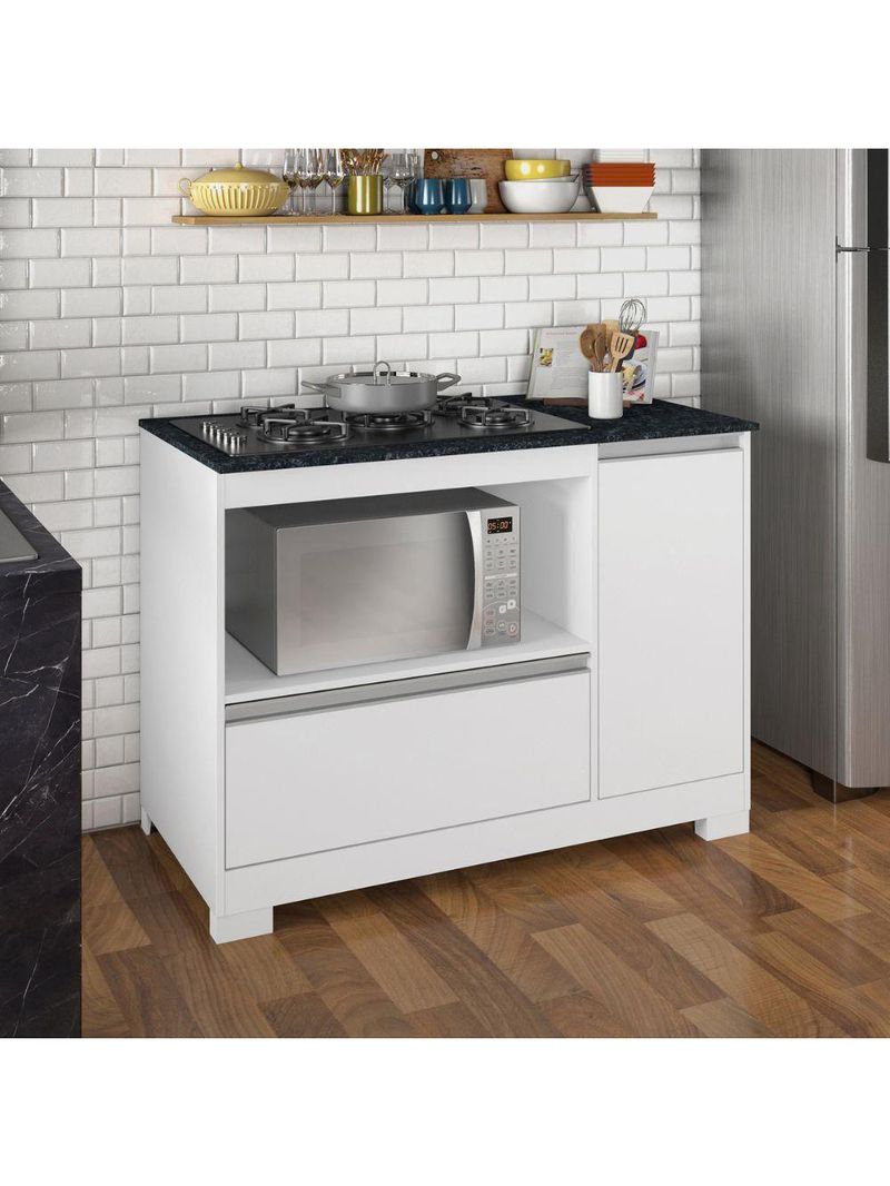 Balcão Cozinha Cooktop 1 Porta 1 Gaveta Notável 3050 Branco Nt3050 Branco
