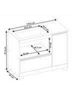 Balcão Cozinha Cooktop 1 Porta 1 Gaveta Notável 3050 Branco Nt3050 Branco