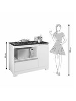Balcão Cozinha Cooktop 1 Porta 1 Gaveta Notável 3050 Branco Nt3050 Branco