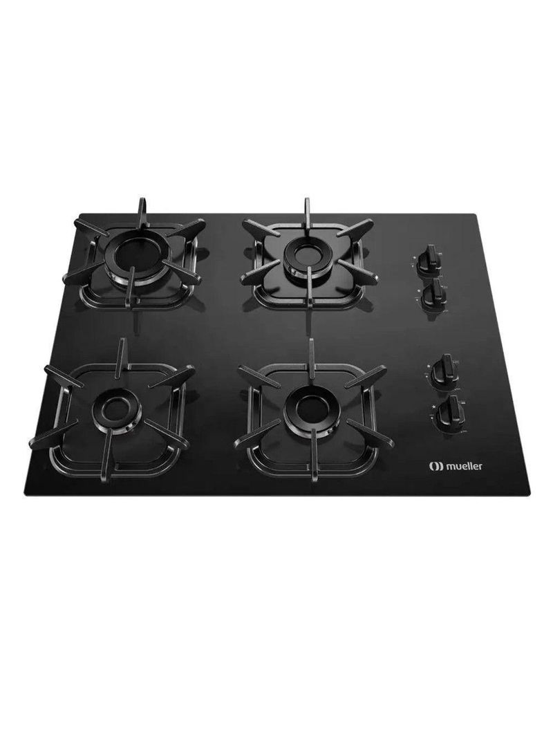Kit Cooktop Mueller 4 Bocas + Forno 50l Preto 110V