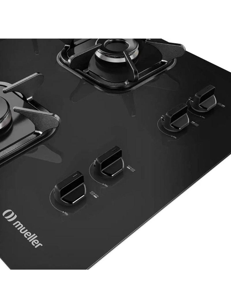 Kit Cooktop Mueller 4 Bocas + Forno 50l Preto 110V