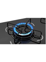 Cooktop 4 Bocas Itatiaia A Gás Em Aço Inox E Mesa Vidro Temperado Essencial Preto - Bivolt