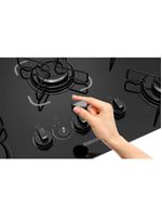 Cooktop 4 Bocas Itatiaia A Gás Em Aço Inox E Mesa Vidro Temperado Essencial Preto - Bivolt
