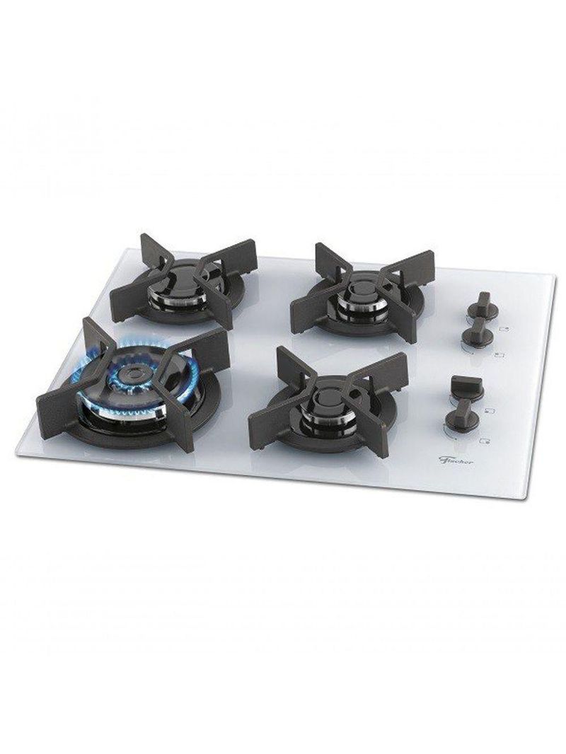 Fogão Cooktop Fischer 4 Bocas Tripla Chama Infinity Branco 26297 - 62936 Bivolt